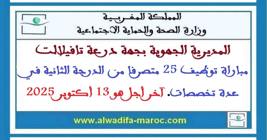 المديرية الجهوية للصحة والحماية الاجتماعية درعة