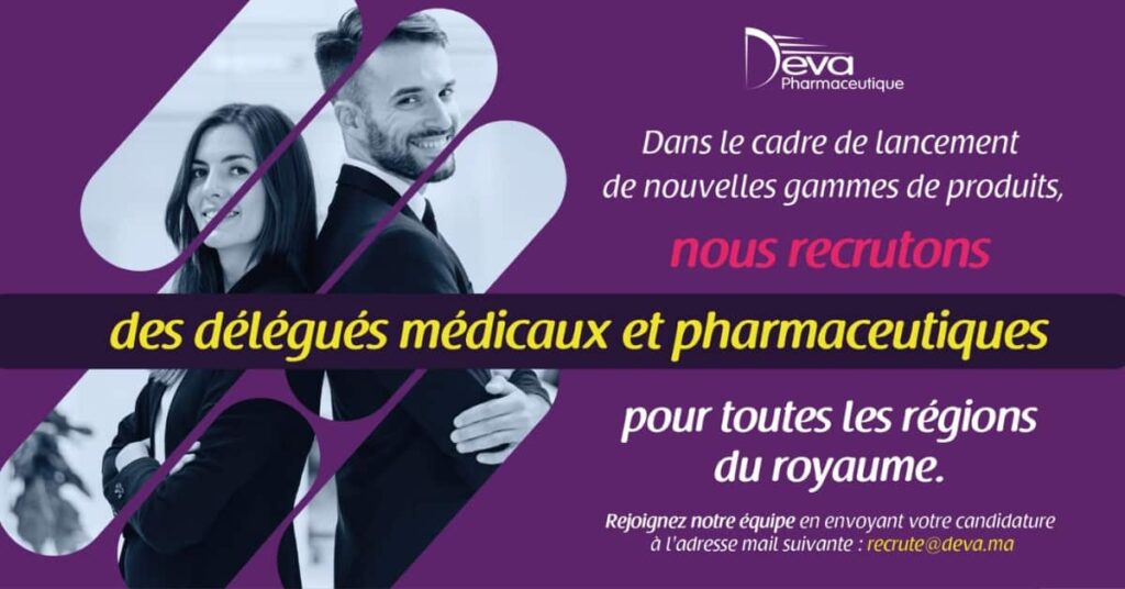 DEVA lance une campagne nationale de recrutement de Délégués Médicaux