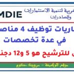 مباريات توظيف 4 مناصب في عدة تخصصات. آخر أجل للترشيح هو 5 و12 دجنبر 2025