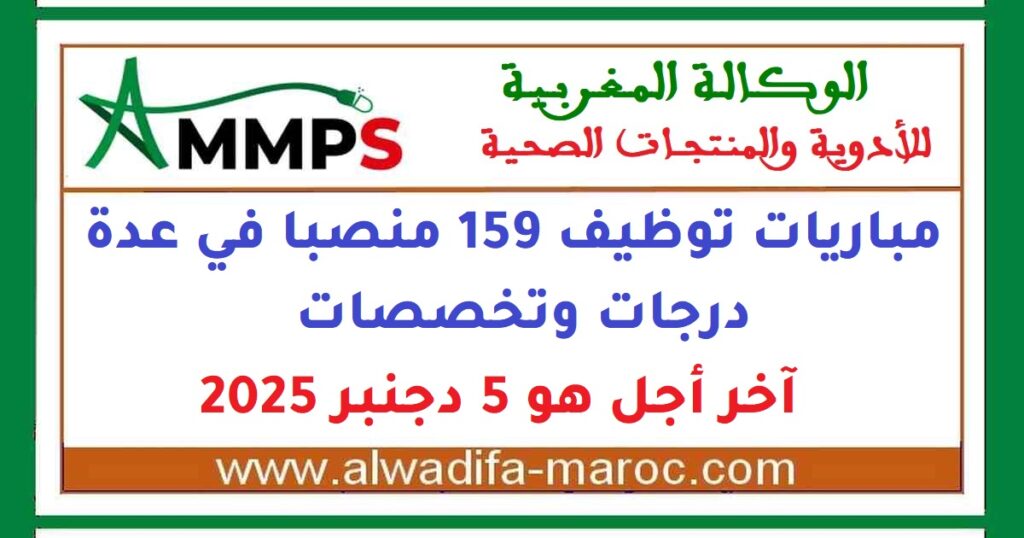 مباريات توظيف 159 منصبا في عدة درجات وتخصصات. آخر أجل هو 5 دجنبر 2025