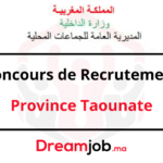 Concours de Recrutement Province Taounate 2026 (30 Postes)